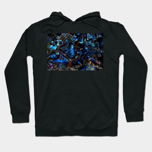 Blue bismuth Hoodie by foxxya